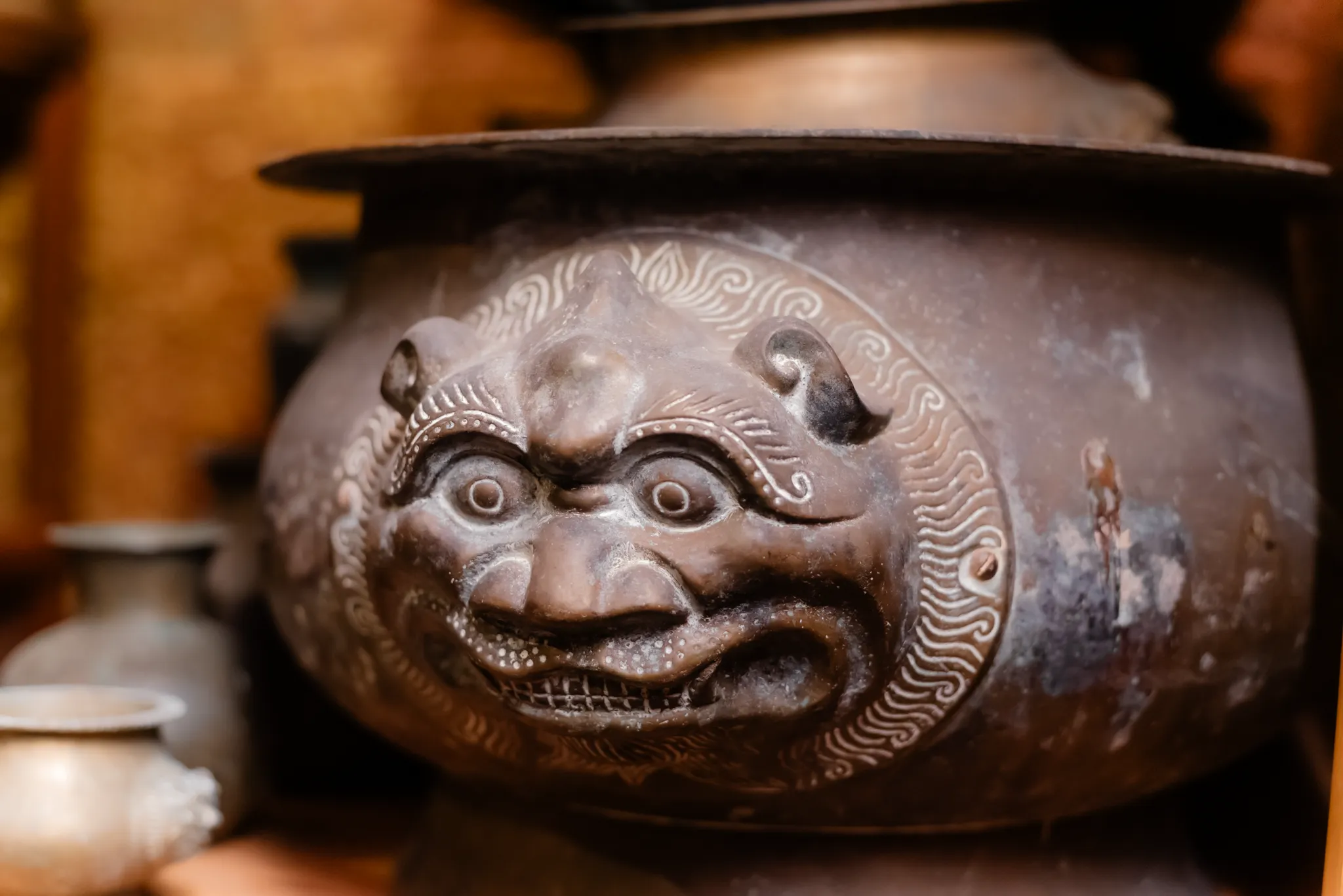 Antique Chinese Brass Pot