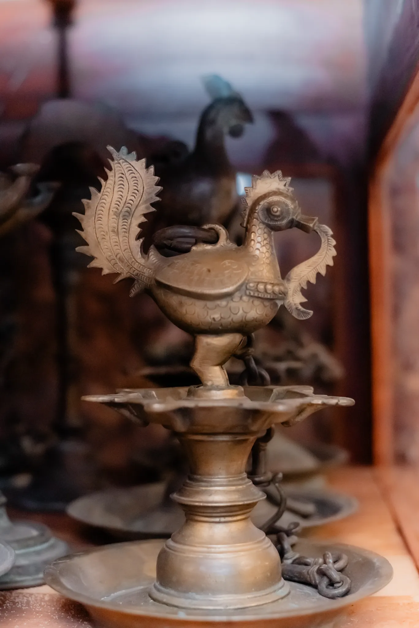Rare Antique Hanging Oil Lamp