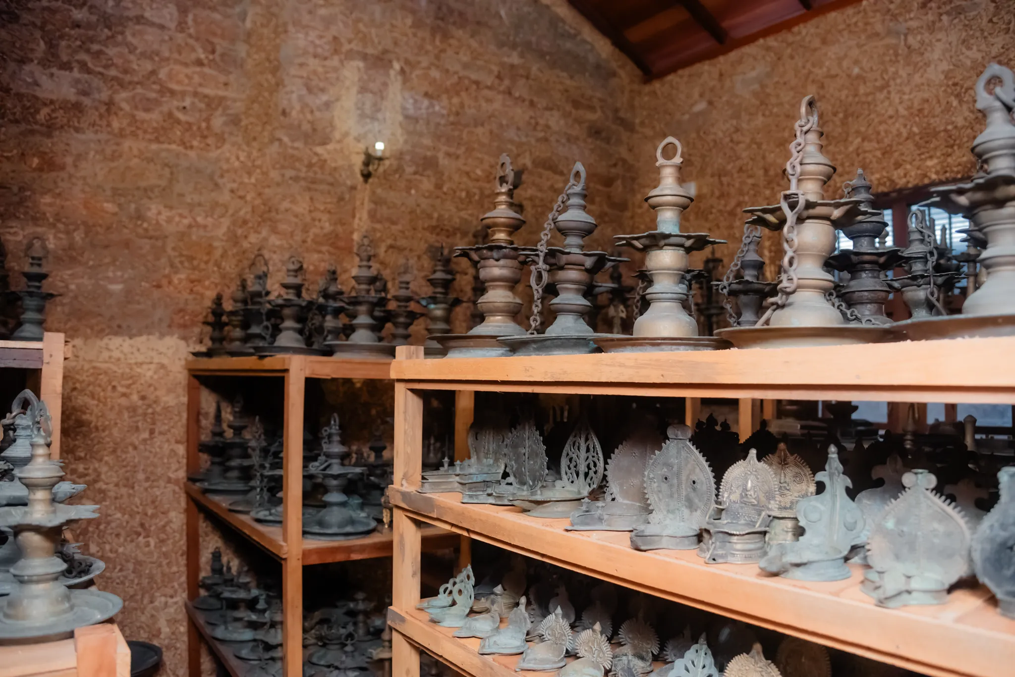 Collection of Hanging Coconut Oil Lamps